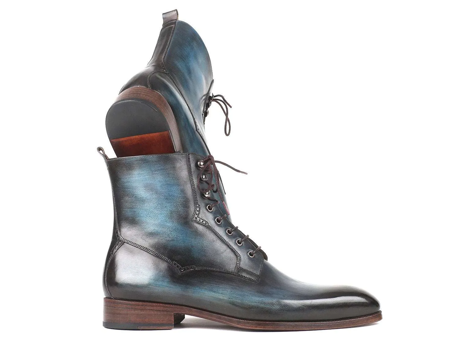 Paul Parkman Blue & Brown Leather Boots