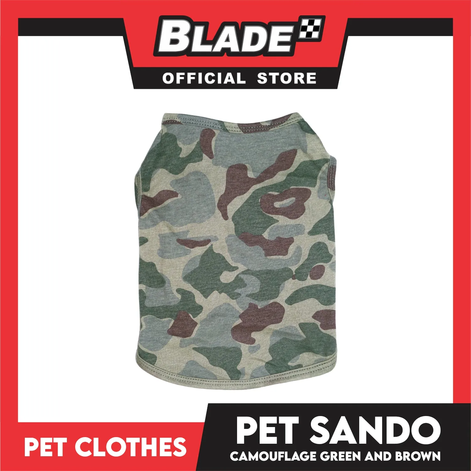 Pet Sando Camouflage Green and Brown (Large) Perfect Fit for Dogs and Cats