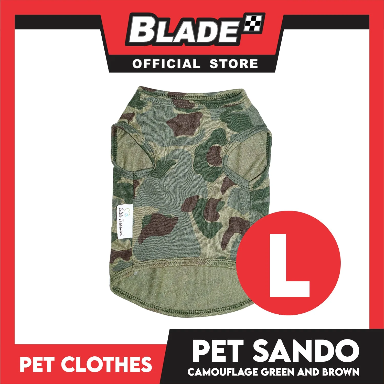 Pet Sando Camouflage Green and Brown (Large) Perfect Fit for Dogs and Cats
