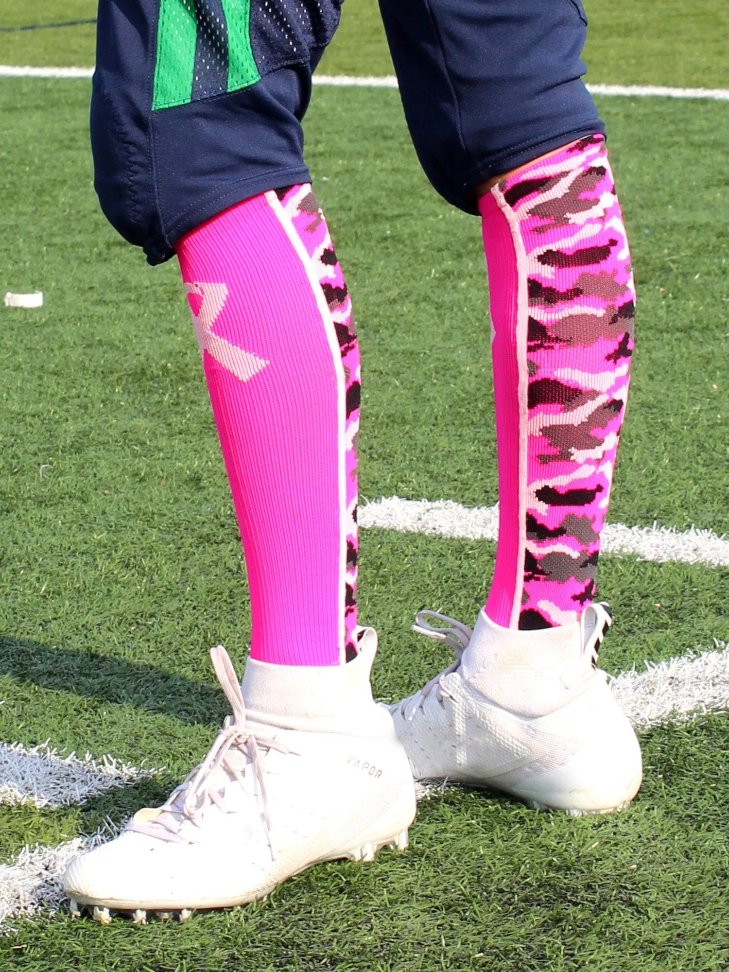 Pink Ribbon Breast Cancer Awareness Camo Over the Calf Socks (multiple colors)