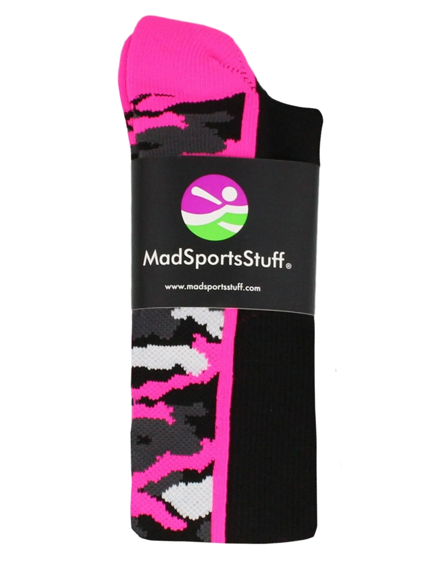 Pink Ribbon Breast Cancer Awareness Camo Over the Calf Socks (multiple colors)