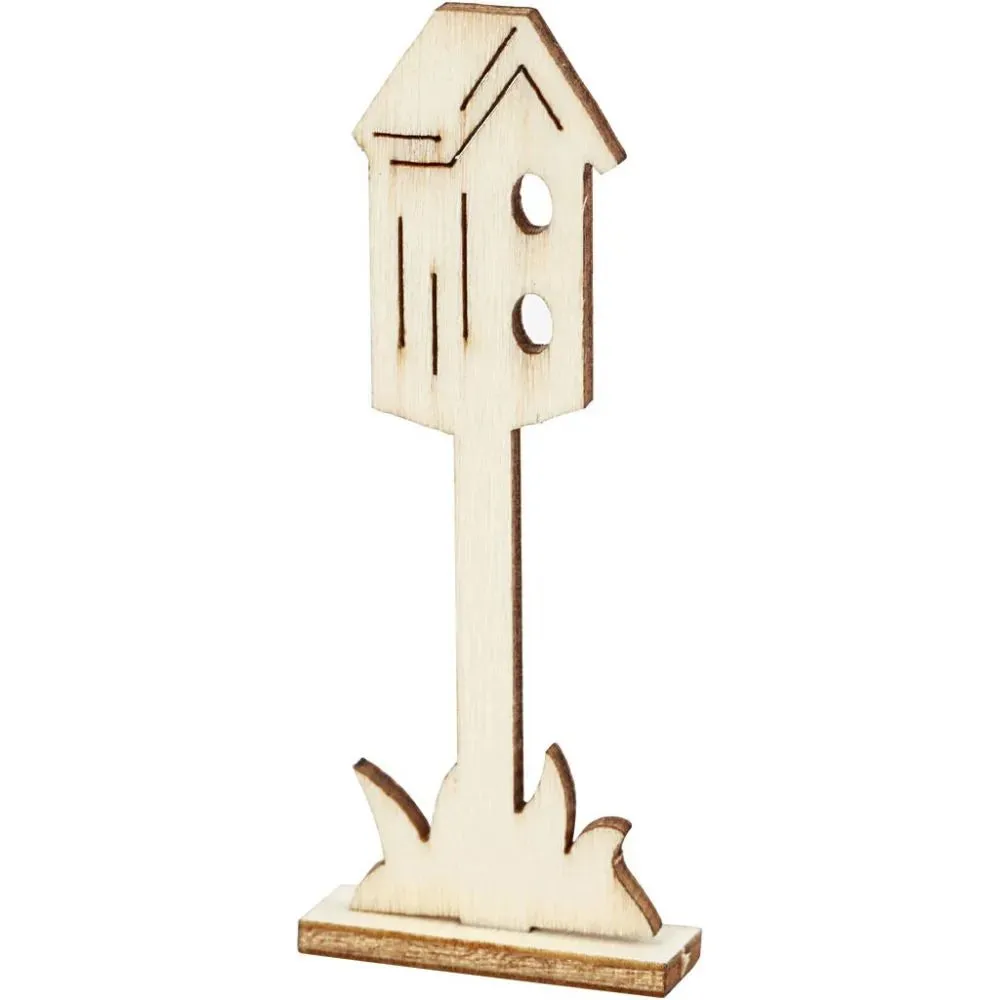 Plywood Marguerites Easter Chickens Self Assembly Figures With Foot 15.5cm x 17cm Craft