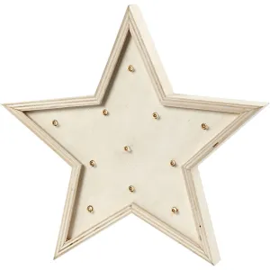 Plywood Star Shaped Light Box With 11 Small Bulbs Decoration Crafts H: 26 cm D: 3.5 cm