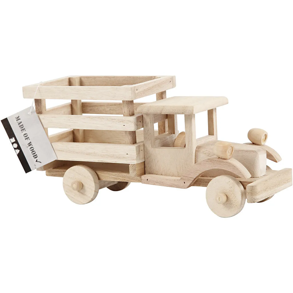 Plywood Truck Vehicle Decoration Crafts 22x7.5x11 cm