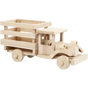 Plywood Truck Vehicle Decoration Crafts 22x7.5x11 cm