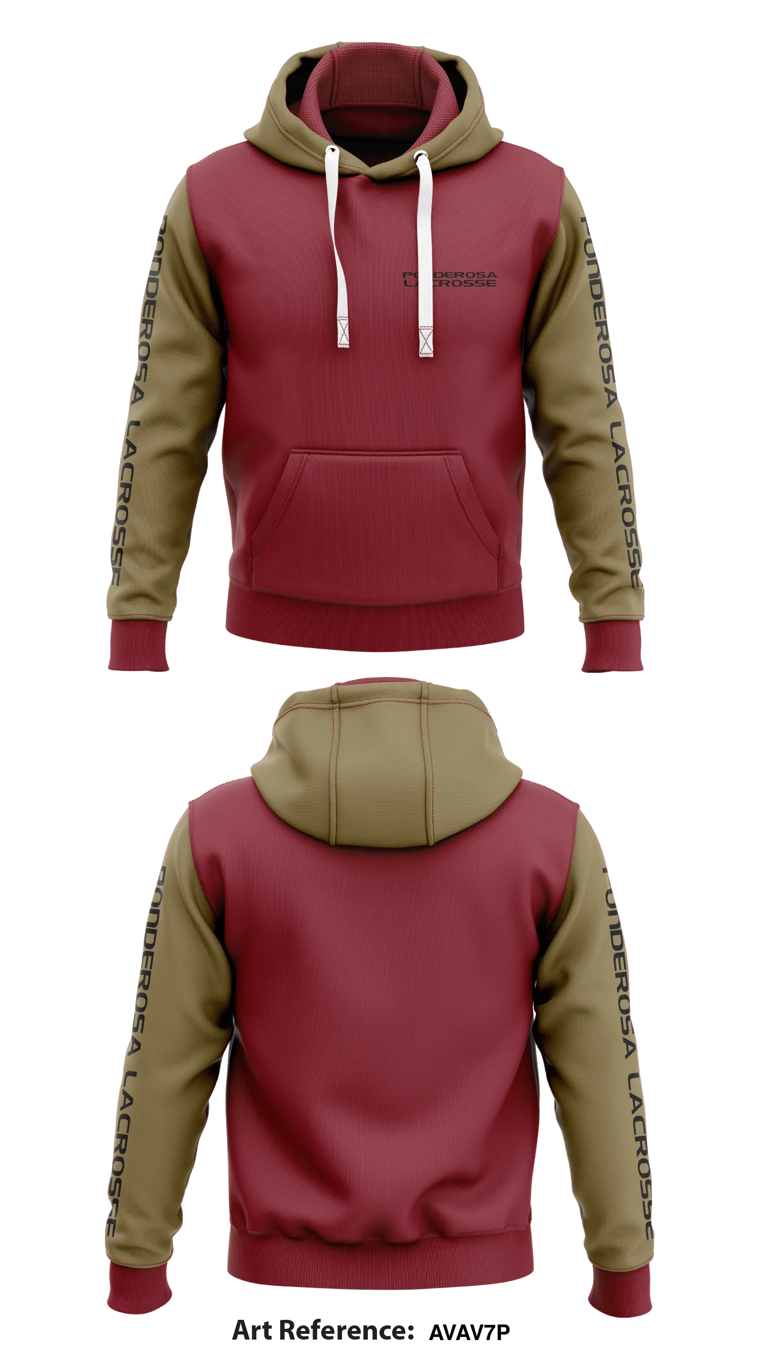 Ponderosa High School Boys Lacrosse  Core Men's Hooded Performance Sweatshirt - AVAV7p