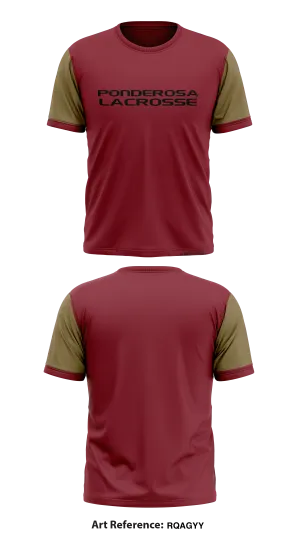 Ponderosa High School Boys Lacrosse Core Men's SS Performance Tee - rQAGYy