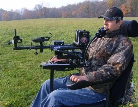Powershooter Powered Gun Mount Pkg for C1-C5 Quadriplegics