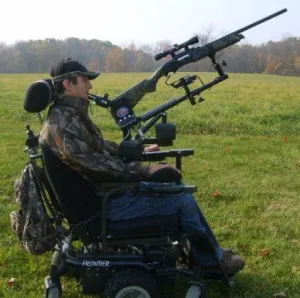 Powershooter Powered Gun Mount Pkg for C1-C5 Quadriplegics