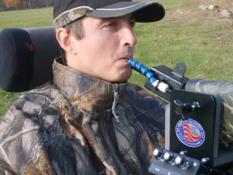 Powershooter Powered Gun Mount Pkg for C1-C5 Quadriplegics