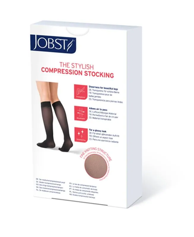 PR/1 JOBST ULTRASHEER WOMEN, KNEE HIGH PETITE, 30-40MMHG, SM, CLASSIC BLACK, CLOSED TOE