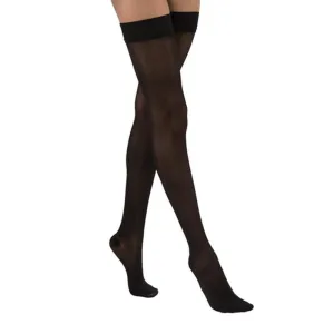 PR/1 JOBST ULTRASHEER WOMEN, THIGH HIGH W/SIL DOT BAND, 30-40MMHG, XL, CLASSIC BLACK, CLOSED TOE
