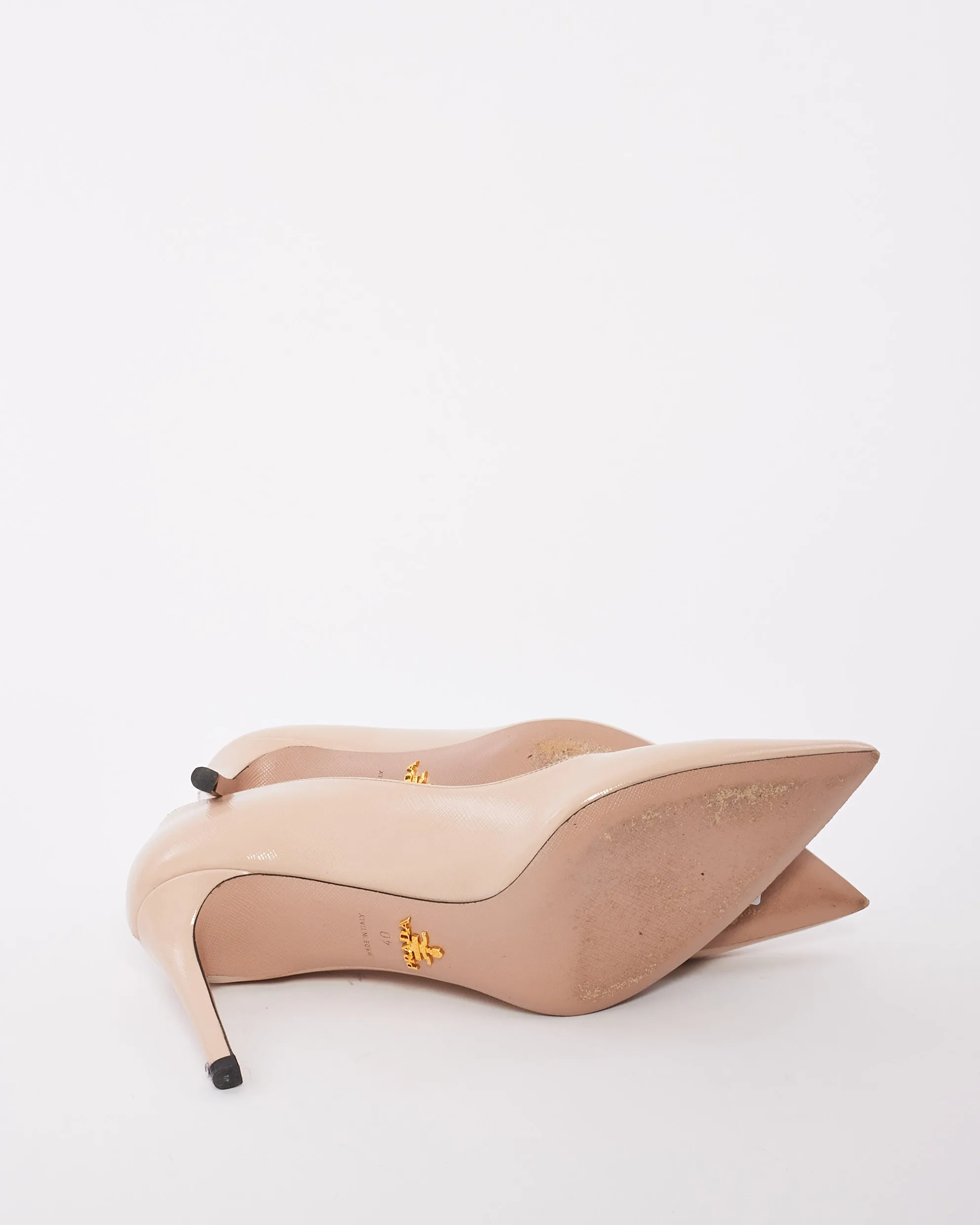Prada Beige Saffiano Leather Donna Calzature Pumps - 40