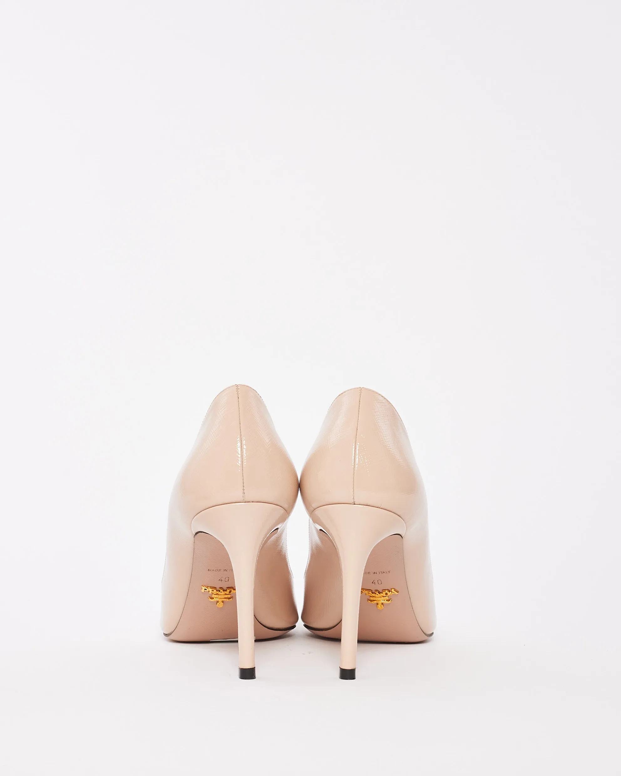 Prada Beige Saffiano Leather Donna Calzature Pumps - 40