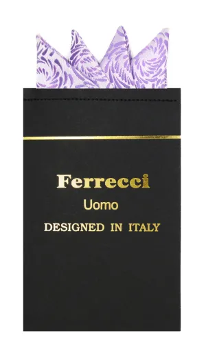 Pre-Folded Microfiber Lavender Tear Drop Handkerchief Pocket Square