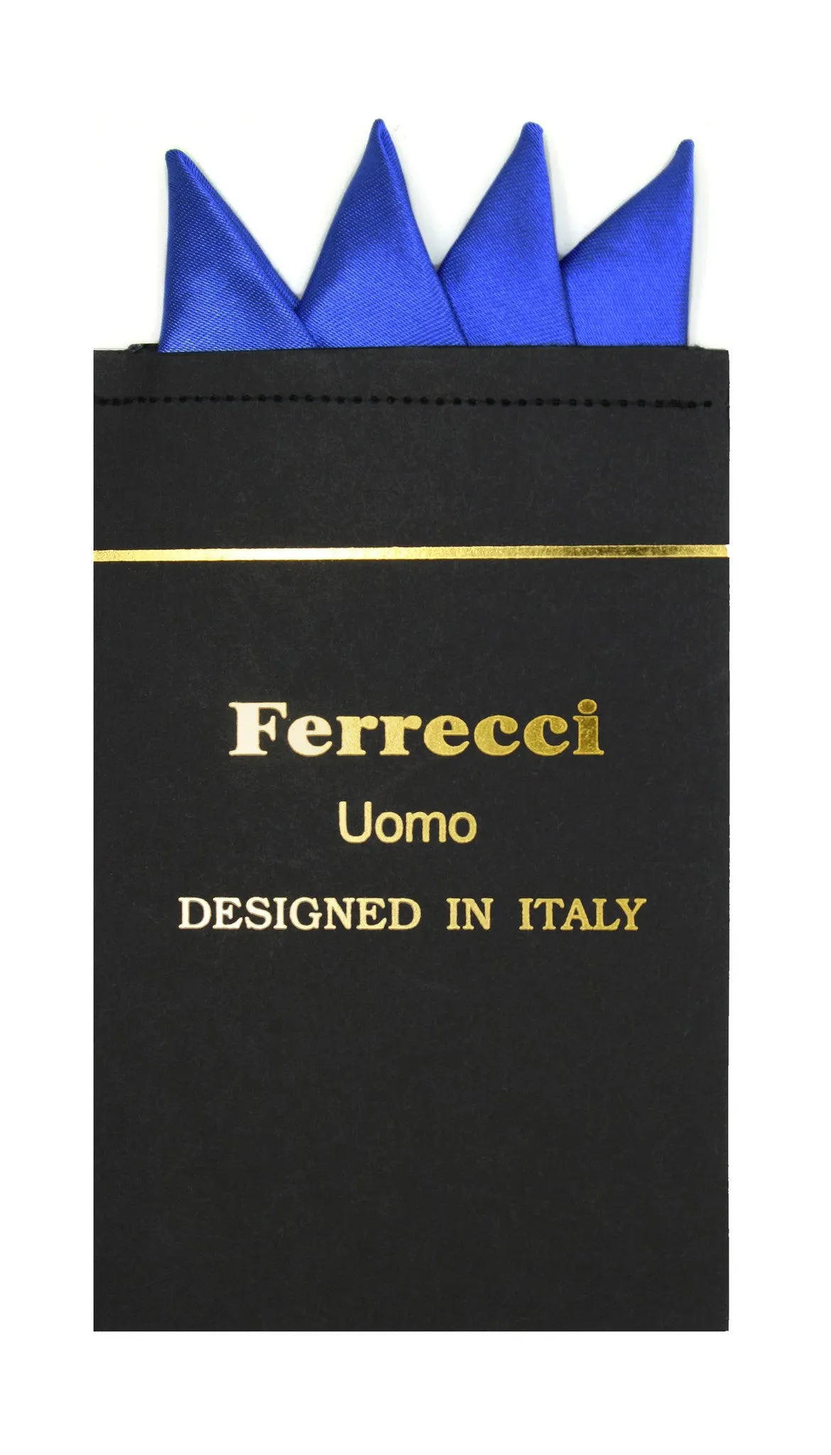 Pre-Folded Microfiber Royal Blue Handkerchief Pocket Square