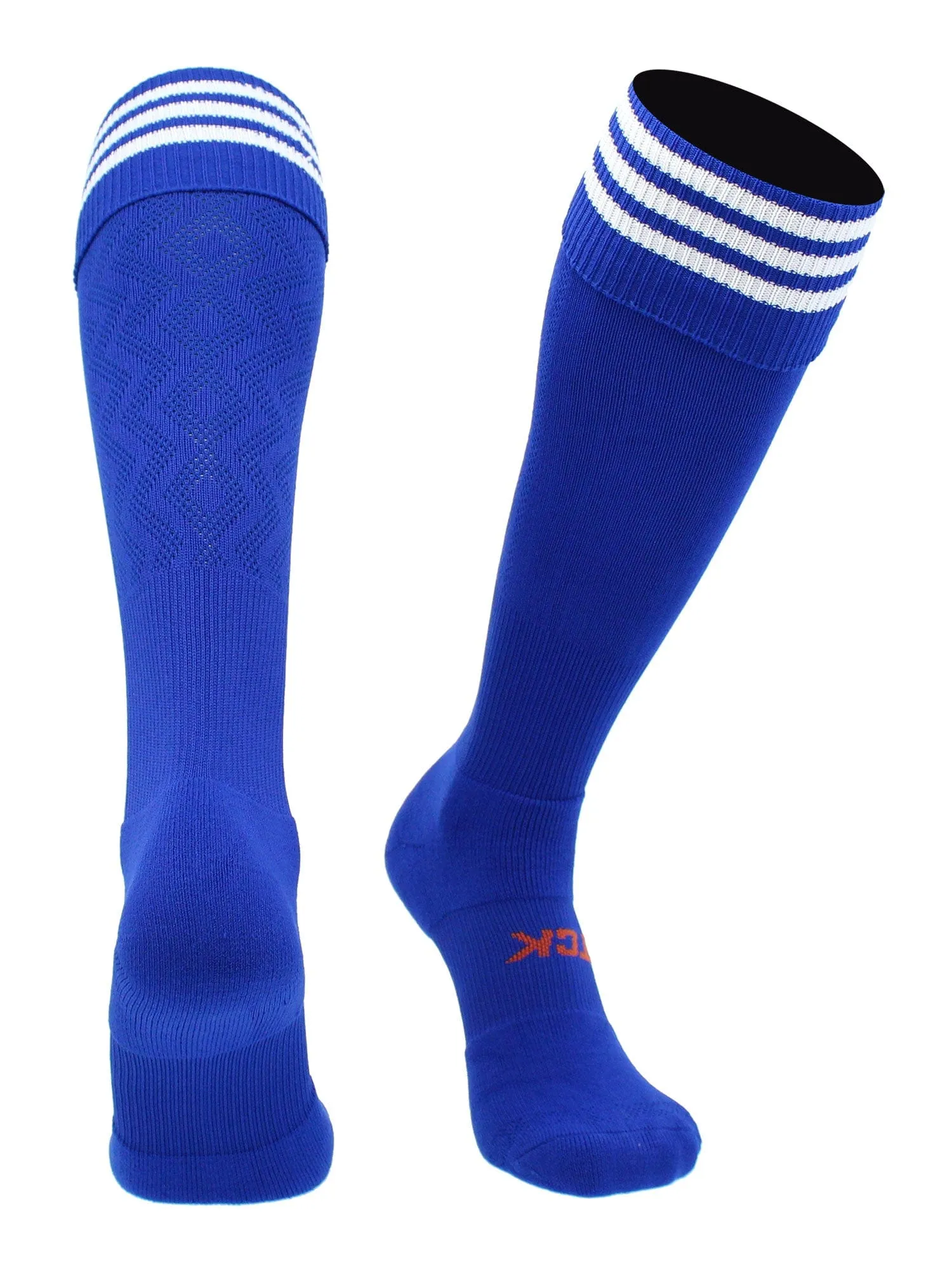 Premier Soccer Sock with Fold Down Stripes