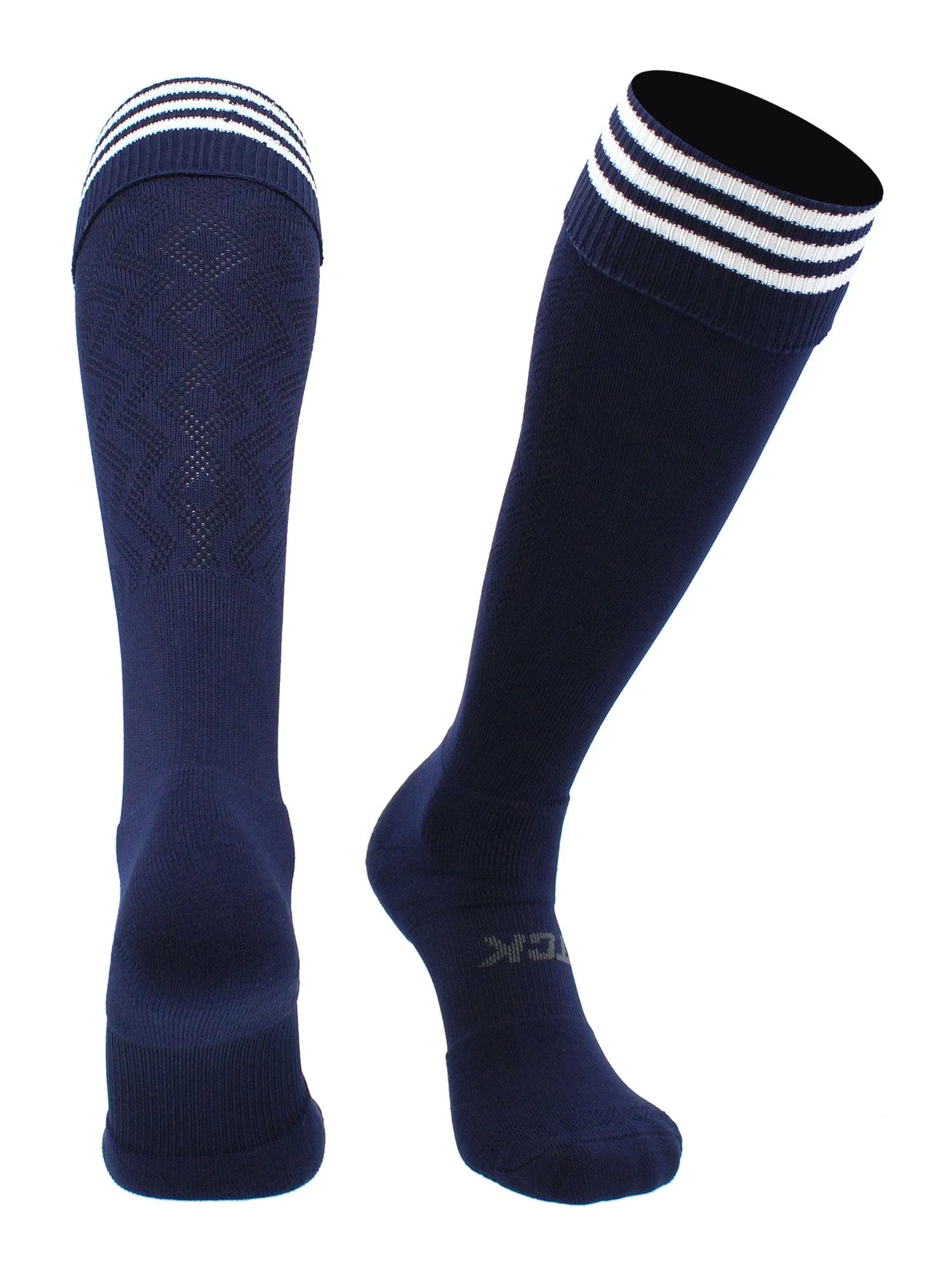 Premier Soccer Sock with Fold Down Stripes
