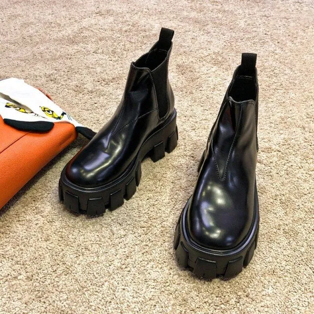 Punk Sytle Women Thick Platform Ankle Boots