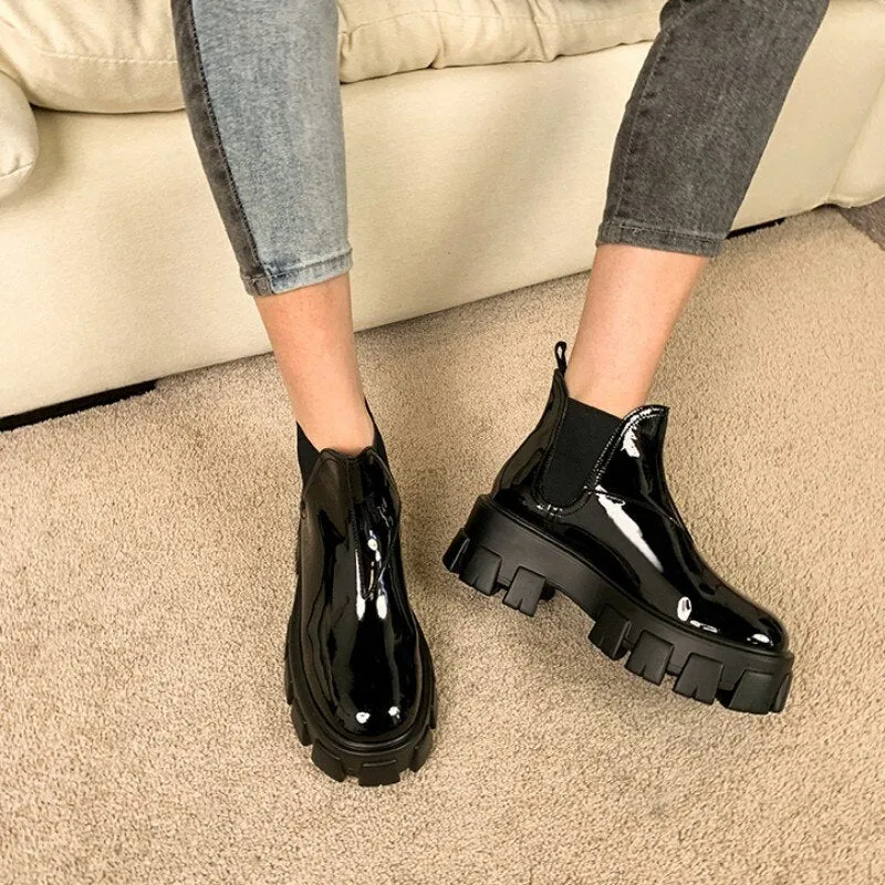 Punk Sytle Women Thick Platform Ankle Boots
