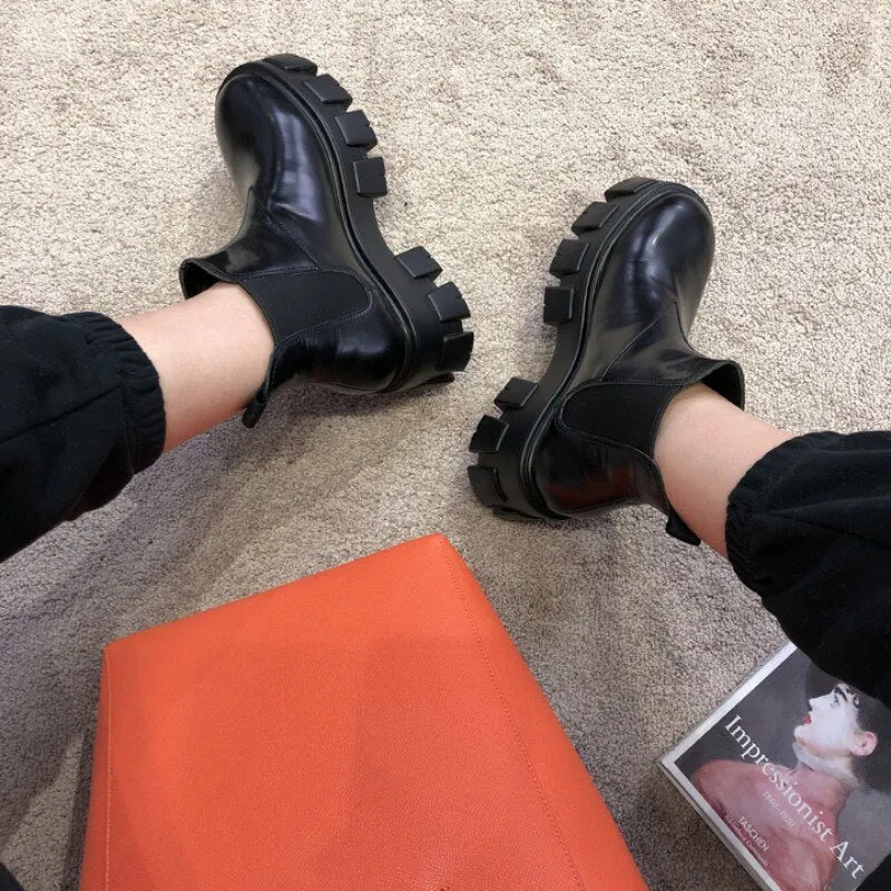 Punk Sytle Women Thick Platform Ankle Boots