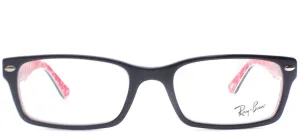Ray-Ban RX 5206 2479 Rectangle Plastic Black Eyeglasses with Demo Lens