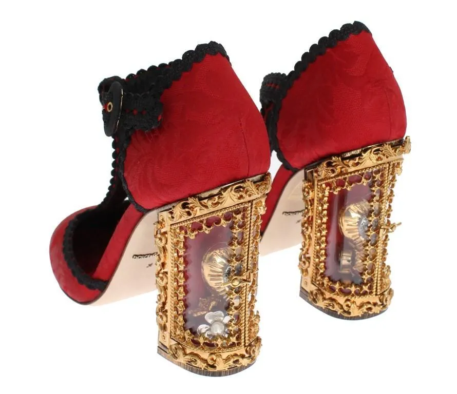 Red Brocade SICILY Shoes
