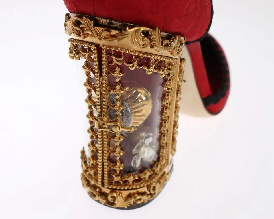 Red Brocade SICILY Shoes