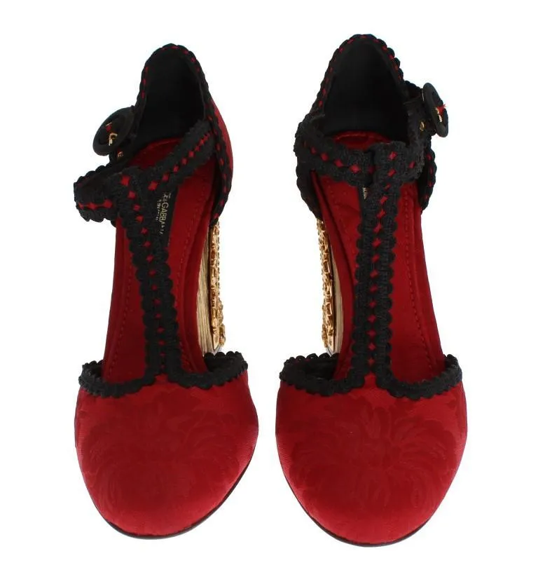 Red Brocade SICILY Shoes