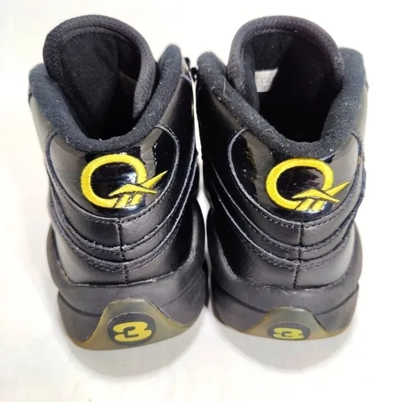 Reebok Question Black Gold Hexalite Basketball Allen Iverson Sneaker Mens Shoe 6