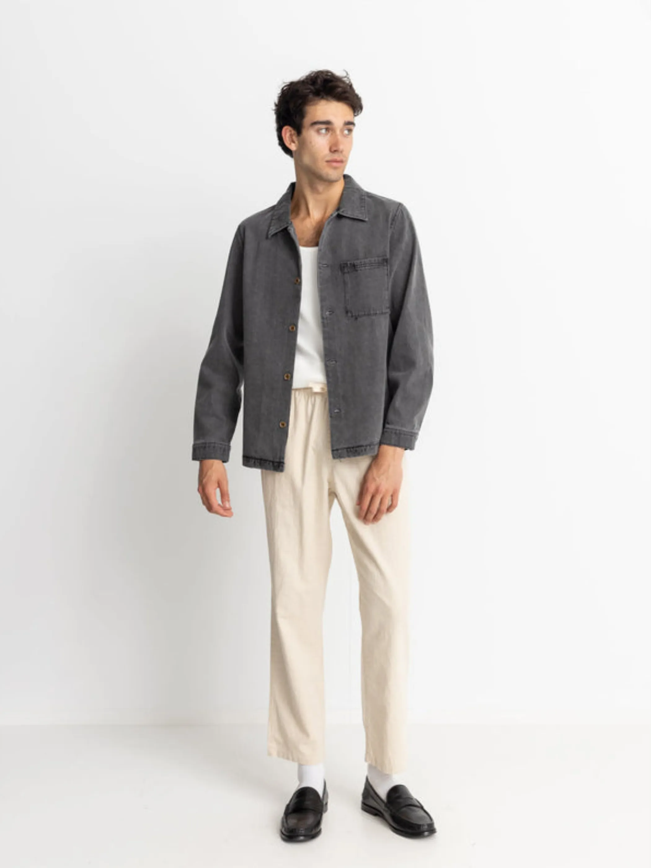 Rhythm Denim Long Sleeve Shirt - Vintage Black