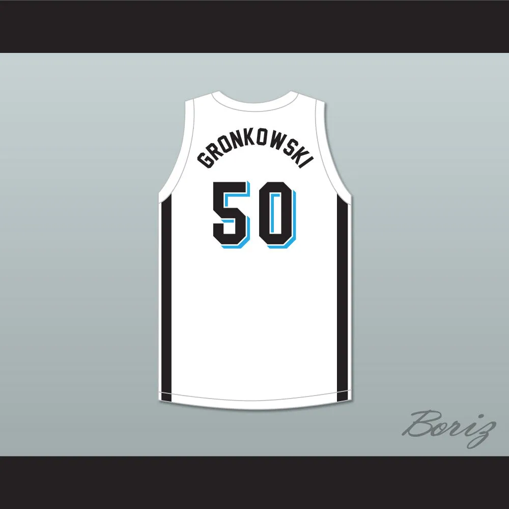 Rob Gronkowski 50 Woodland Hills High School Wolverines White Basketball Jersey 2