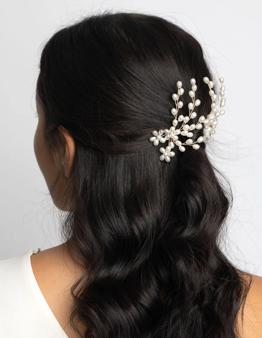 Rose Gold Pearl Pin Pack