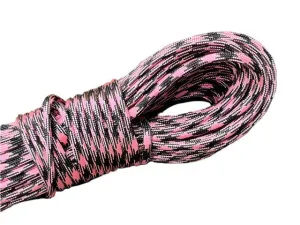 Rose Pink-Black 50/50 Paracord