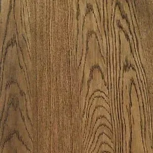 Round Mid-Century Modern Dining Table in Warm Brown