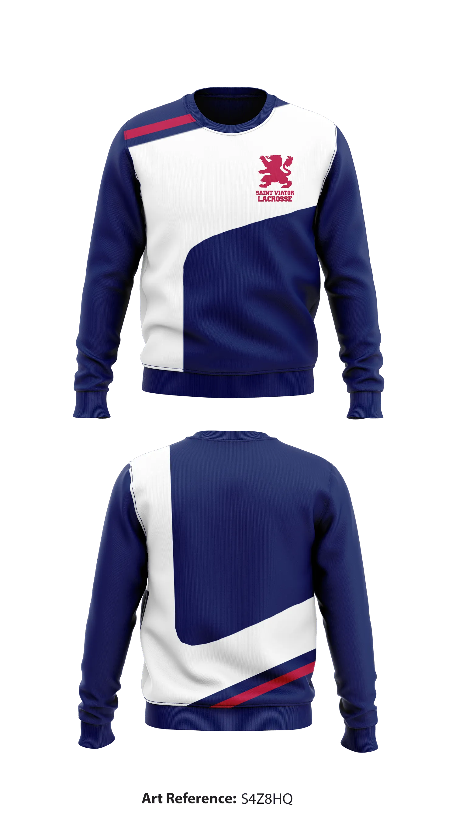 Saint Viator Lacrosse Core Men's Crewneck Performance Sweatshirt - S4Z8hq