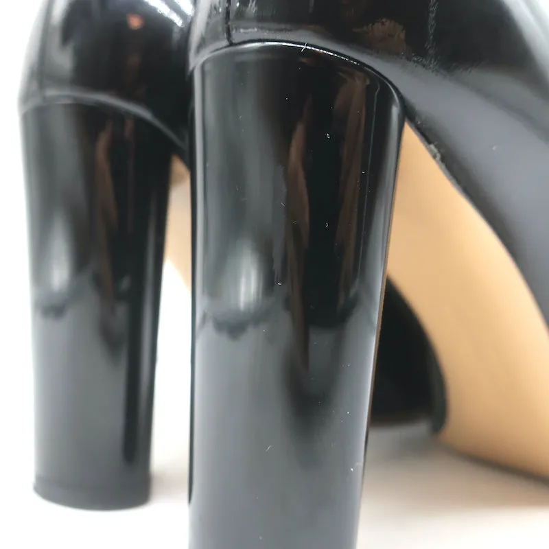 Salvatore Ferragamo Pumps Black Patent Leather Size 8