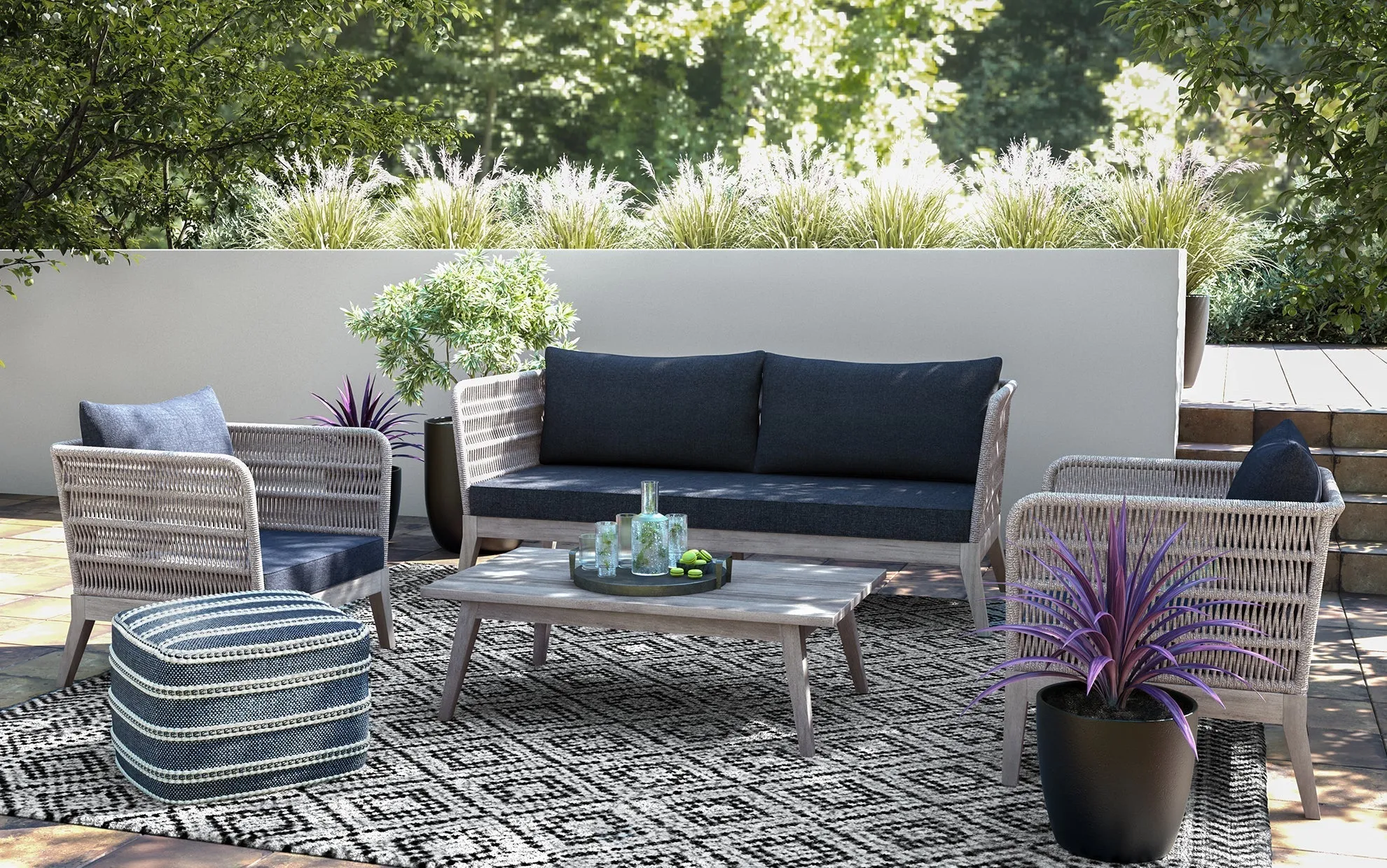 Santiago Outdoor Conversation Chair