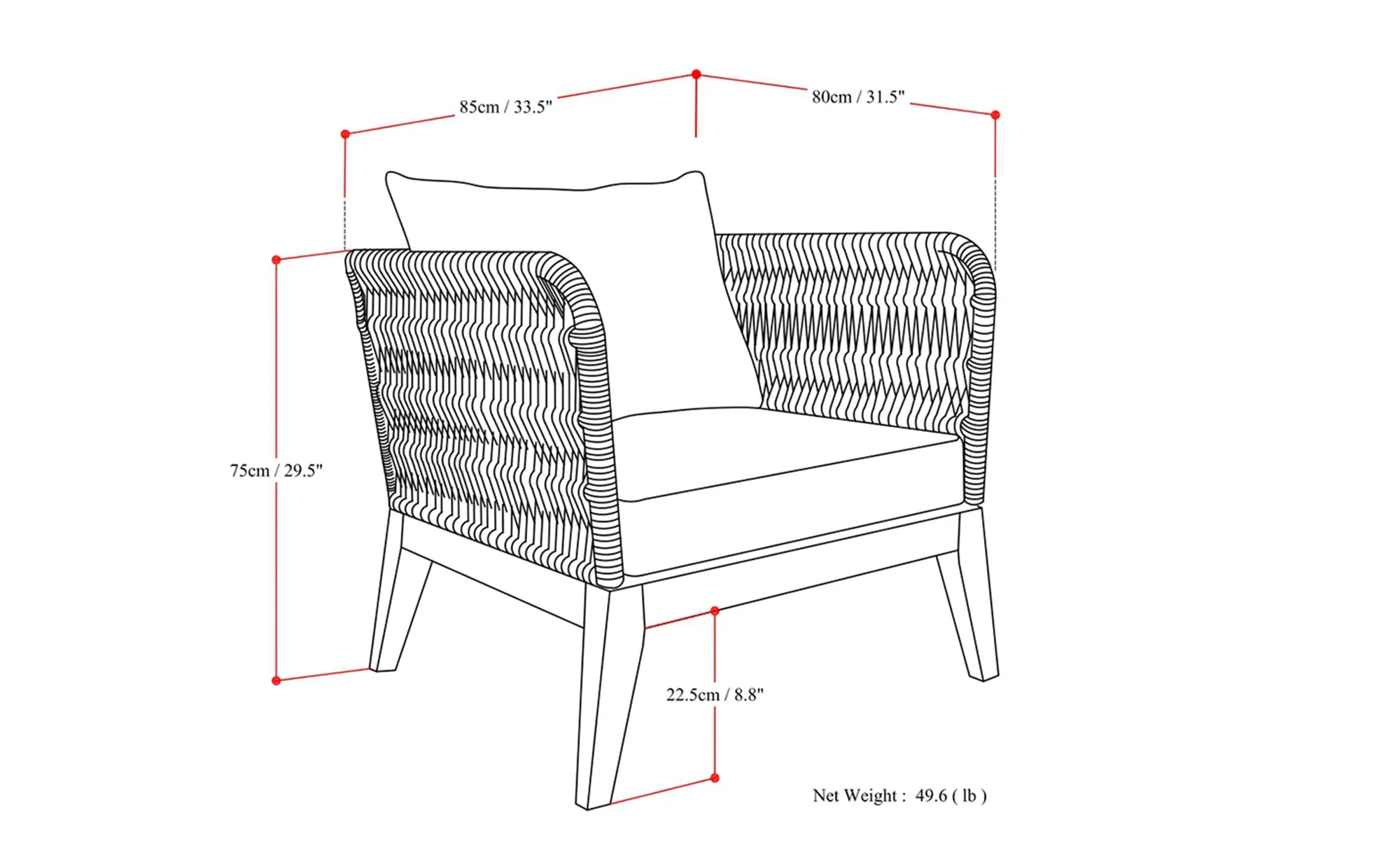 Santiago Outdoor Conversation Chair