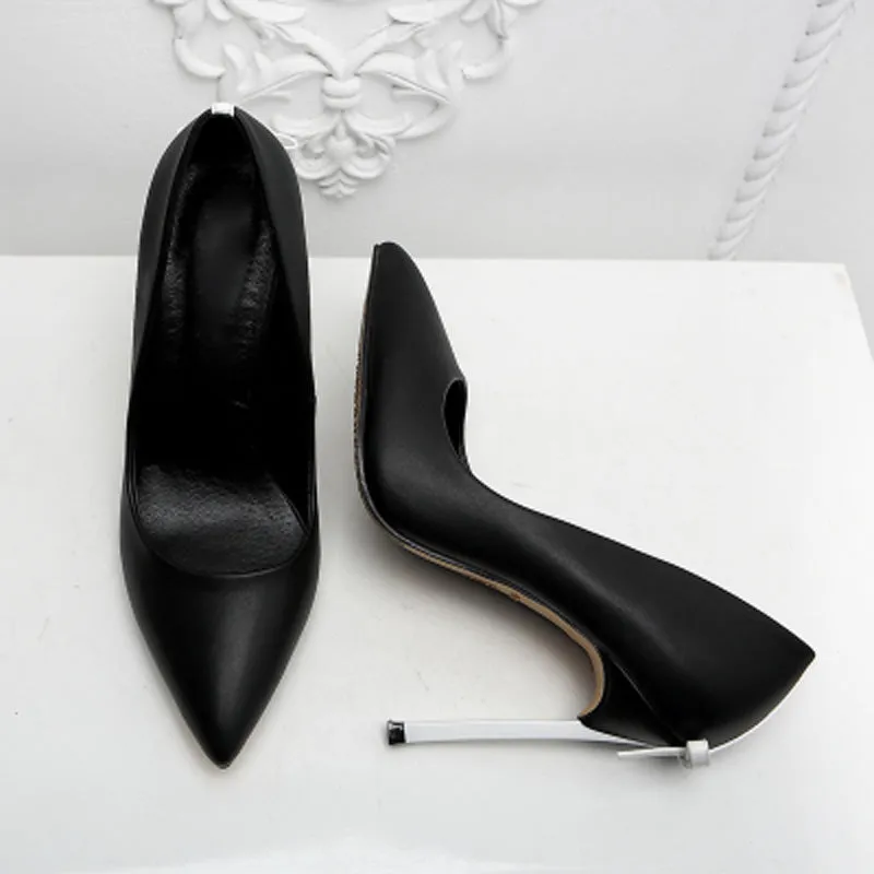 Sexy Women Thin Strap Bowtie Back Decor Pumps