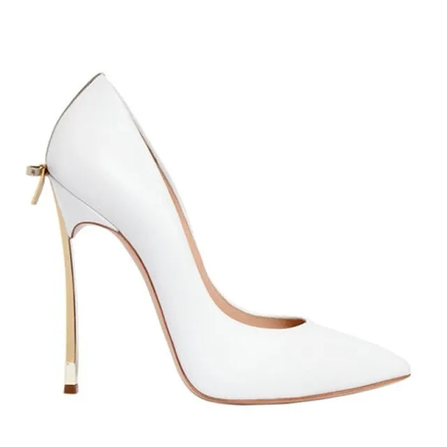Sexy Women Thin Strap Bowtie Back Decor Pumps