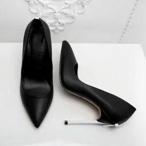 Sexy Women Thin Strap Bowtie Back Decor Pumps
