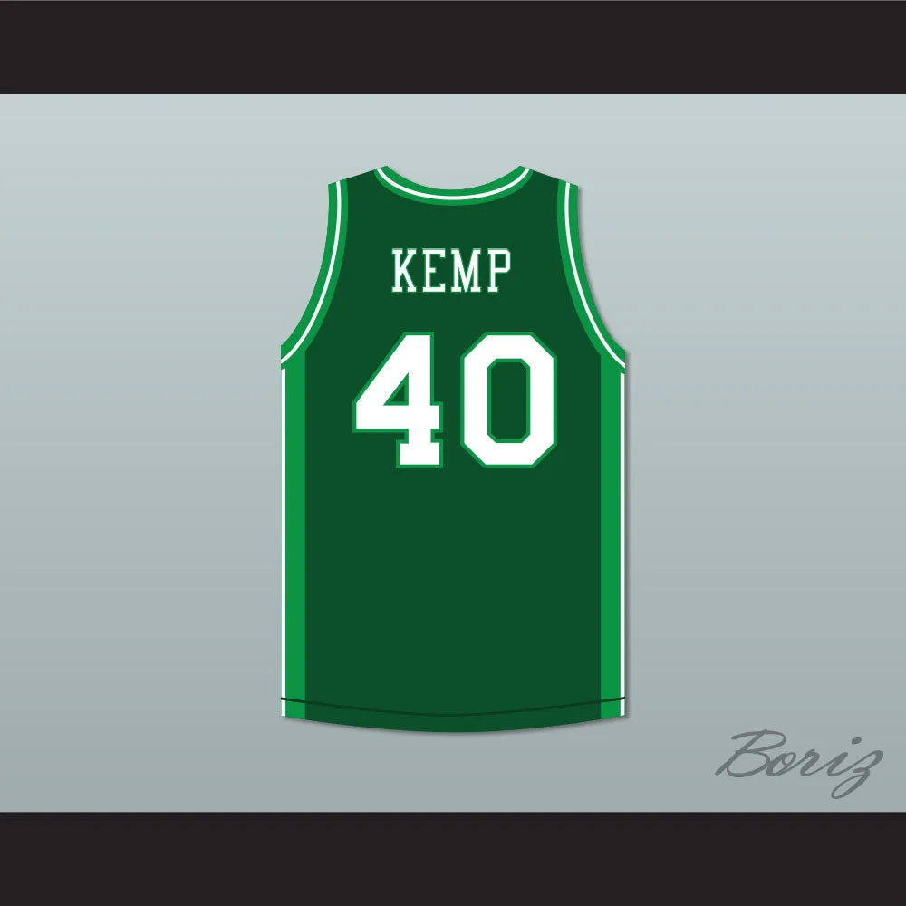 Shawn Kemp 40 Concord High School Minutemen Green Basketball Jersey