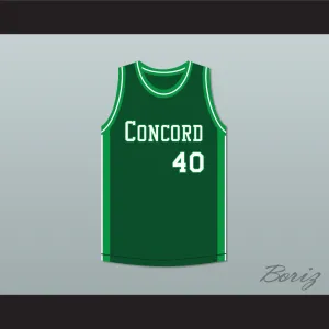 Shawn Kemp 40 Concord High School Minutemen Green Basketball Jersey