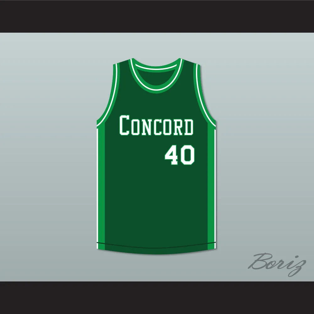 Shawn Kemp 40 Concord High School Minutemen Green Basketball Jersey