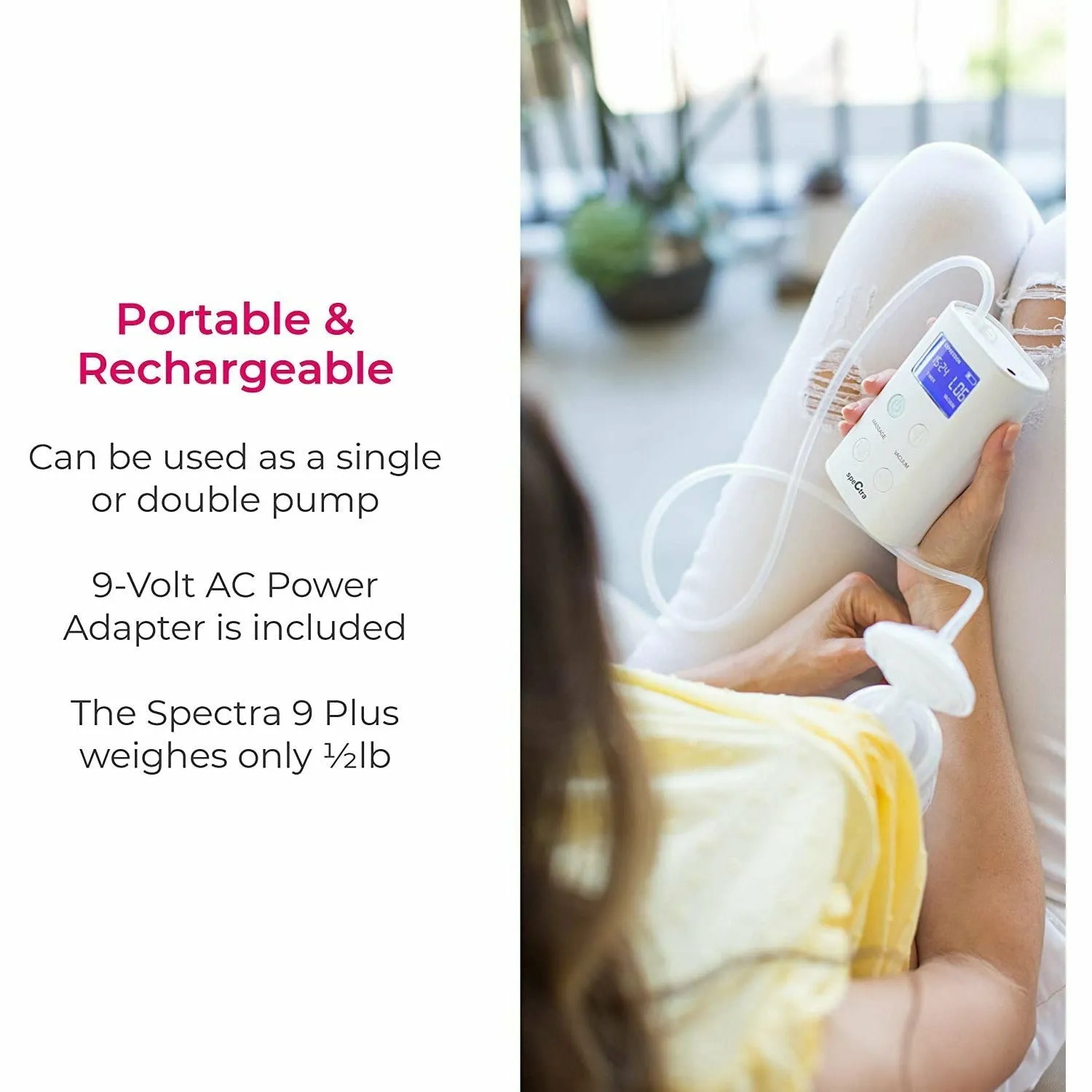 Spectra 9 Plus Advanced Double Electric Breast Pump with Rechargeable Battery