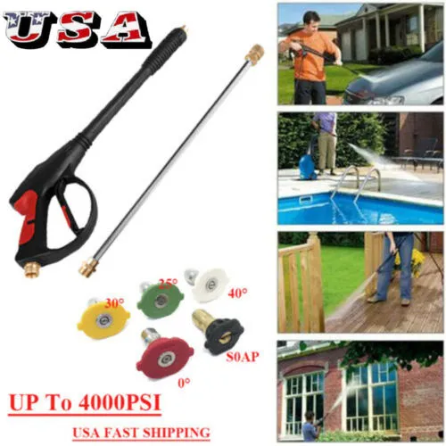 SPRAY GUN WAND / LANCE & TIPS Power Pressure Washer Water Pumps Up to 4000 PSI