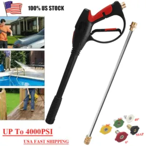SPRAY GUN WAND / LANCE & TIPS Power Pressure Washer Water Pumps Up to 4000 PSI