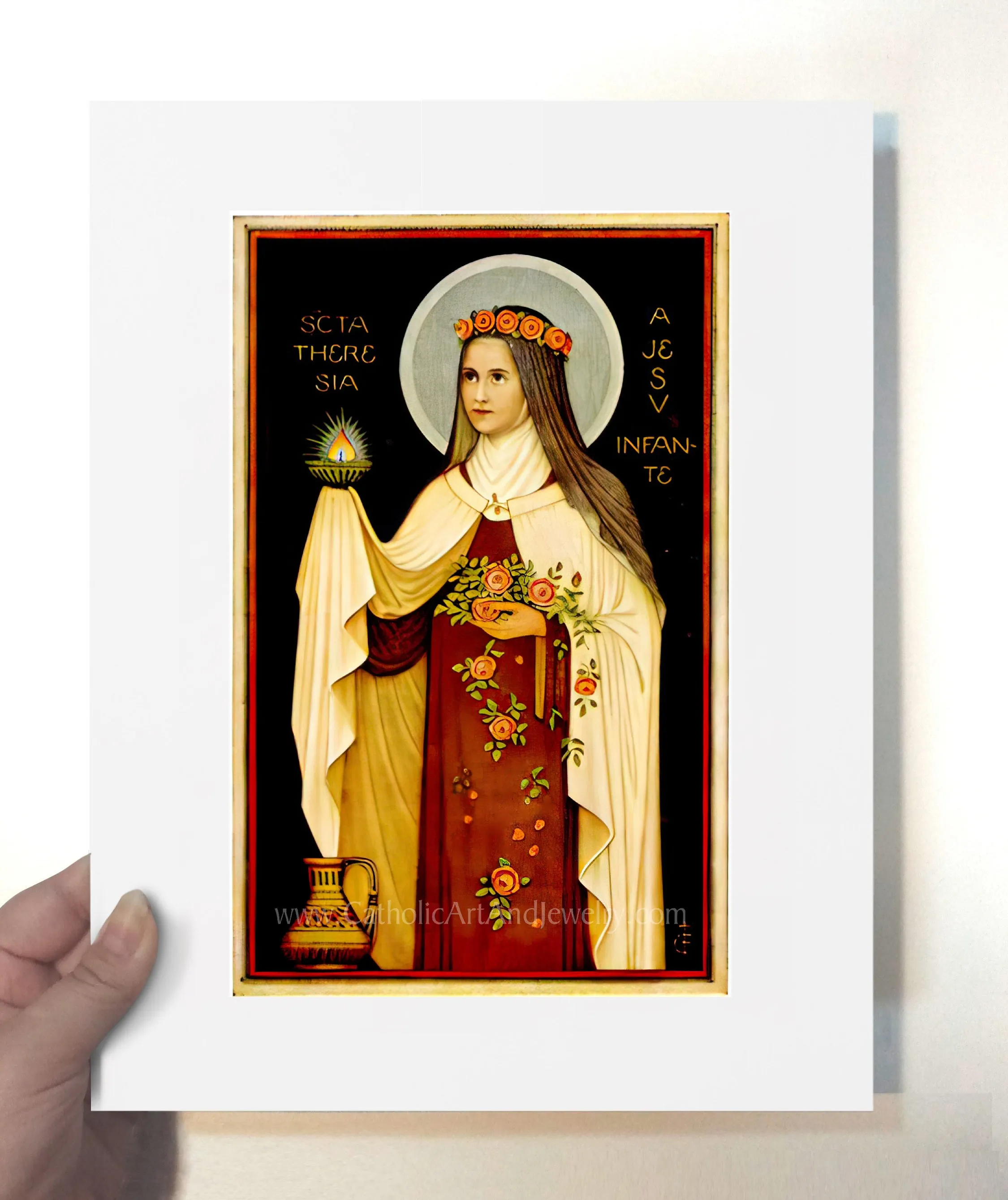 St. Therese – Based on a Benedictine Holy Card – 3 sizes – Archival Quality