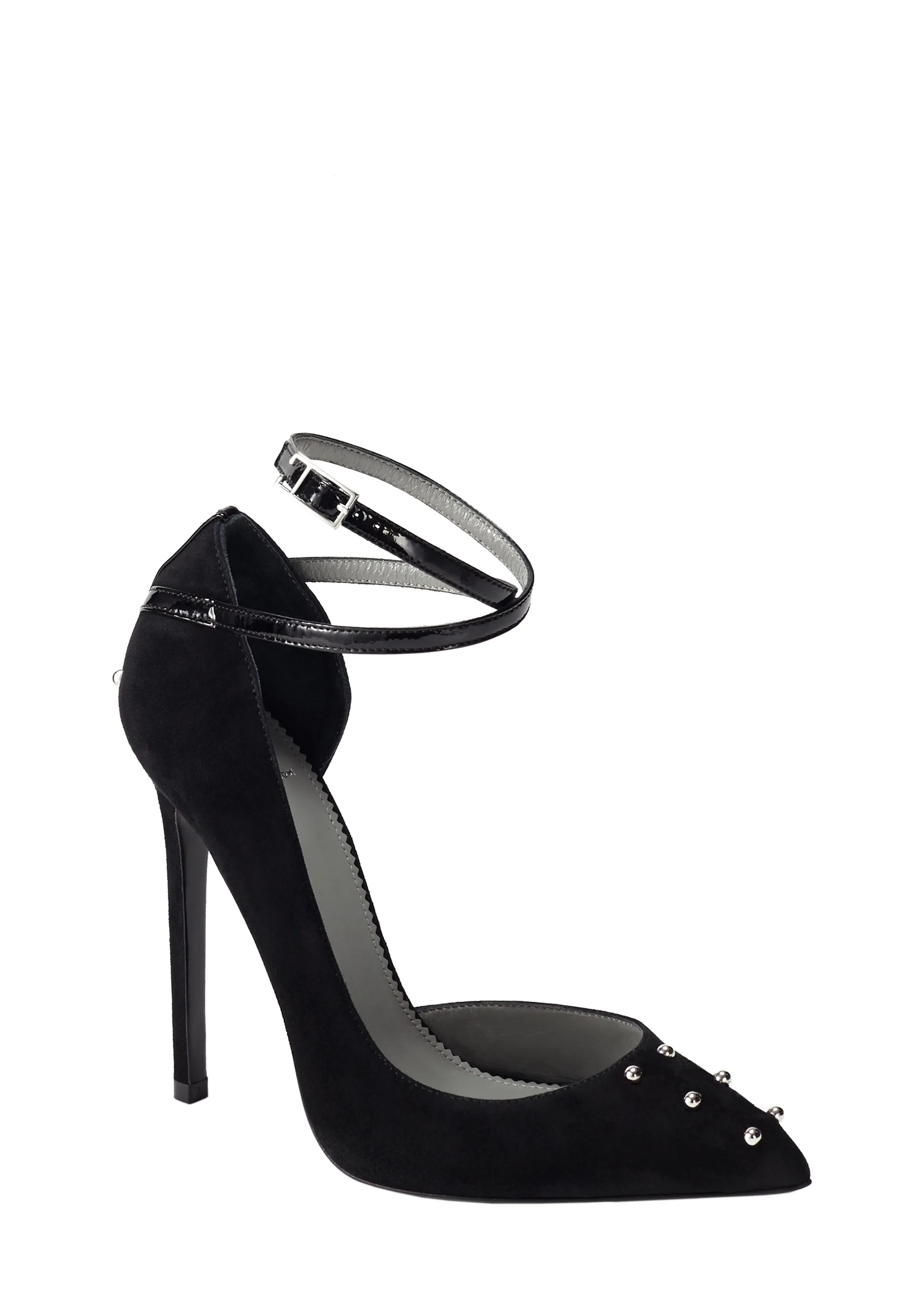 STASIA BLACK SUEDE PUMPS